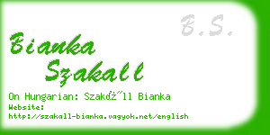 bianka szakall business card